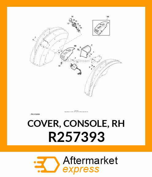 COVER, CONSOLE, RH R257393