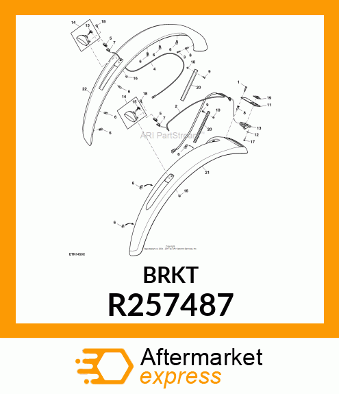 COVER, WIRE HARNESS, FENDER EXTENSI R257487