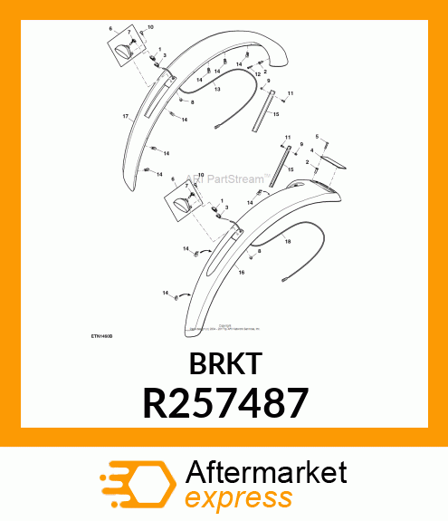 COVER, WIRE HARNESS, FENDER EXTENSI R257487