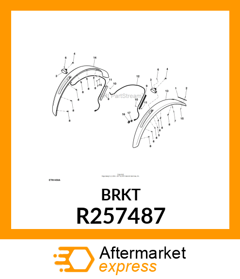 COVER, WIRE HARNESS, FENDER EXTENSI R257487