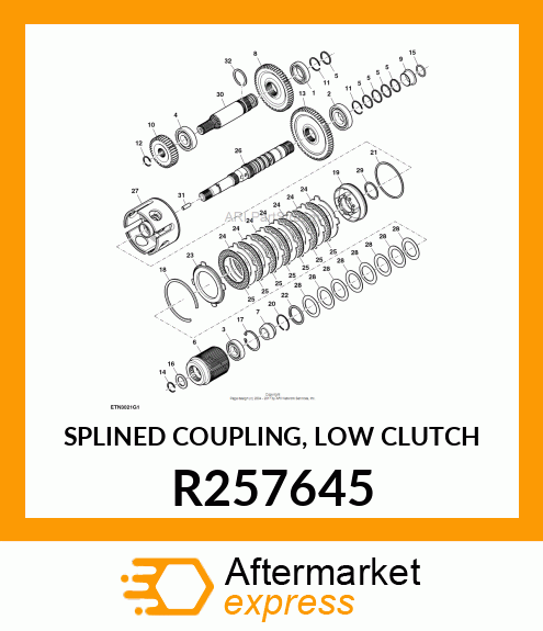 SPLINED COUPLING, LOW CLUTCH R257645