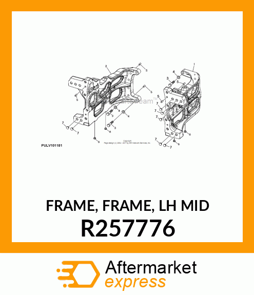 FRAME, FRAME, LH MID R257776