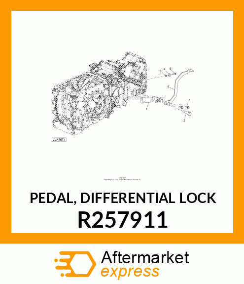 PEDAL, DIFFERENTIAL LOCK R257911