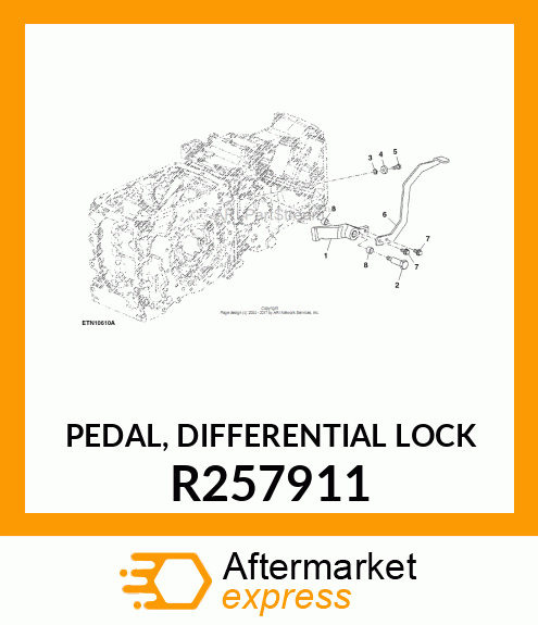 PEDAL, DIFFERENTIAL LOCK R257911