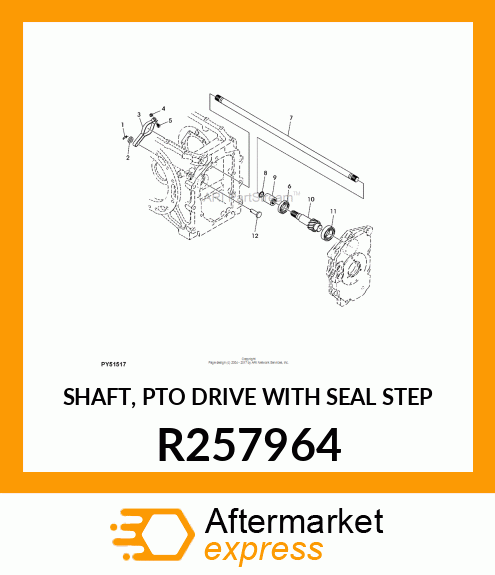 SHAFT, SHAFT, PTO DRIVE INNER R257964