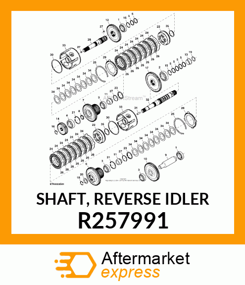 SHAFT, REVERSE IDLER R257991