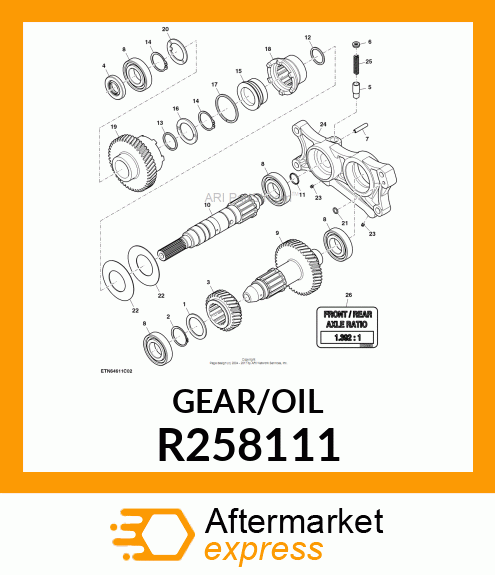 GEAR, GEAR, MFWD IDLER 31T R258111