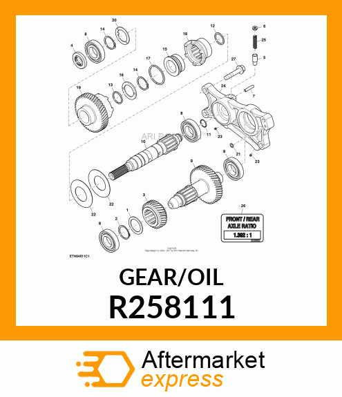 GEAR, GEAR, MFWD IDLER 31T R258111