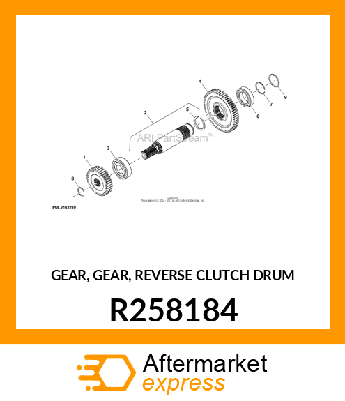 GEAR, GEAR, REVERSE CLUTCH DRUM R258184