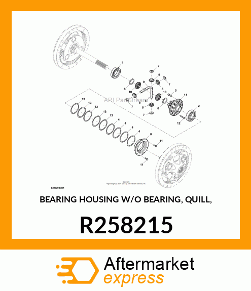 BEARING HOUSING W/O BEARING, QUILL, R258215