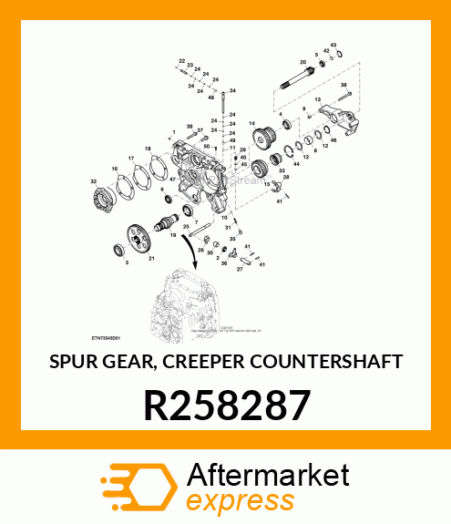 SPUR GEAR, CREEPER COUNTERSHAFT R258287