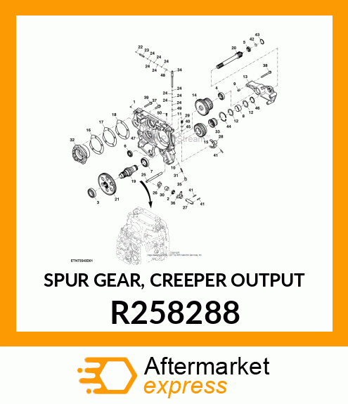 SPUR GEAR, CREEPER OUTPUT R258288