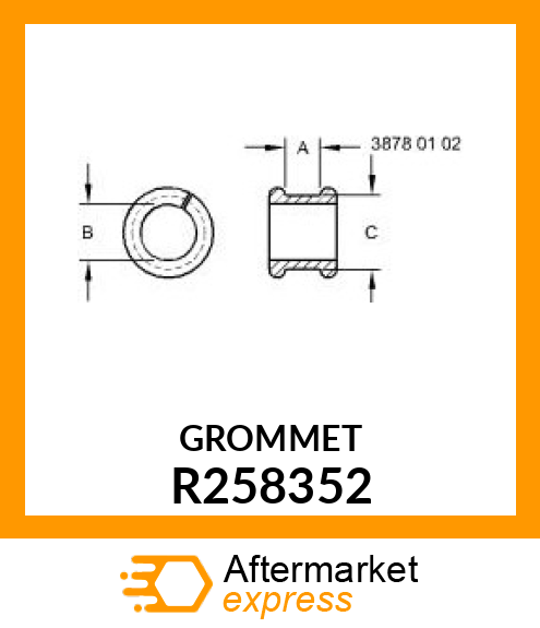 GROMMET, REAR FENDER HARNESS R258352