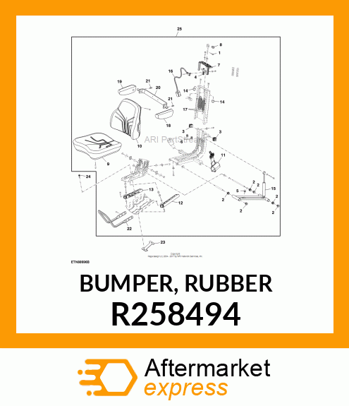 BUMPER, RUBBER R258494
