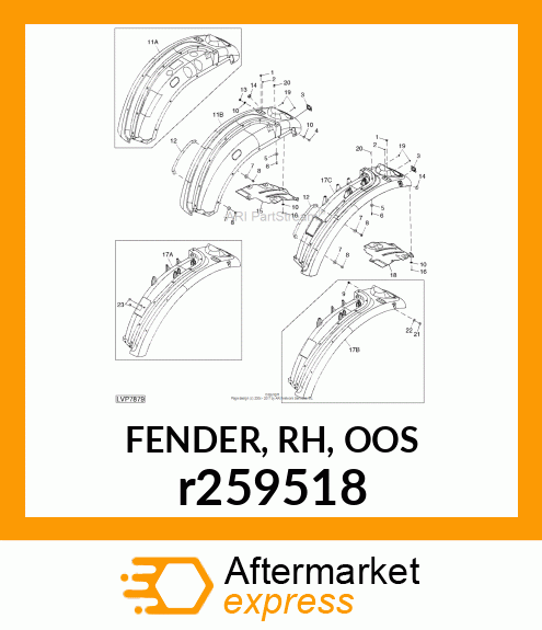 FENDER, RH, OOS r259518