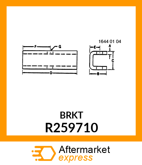 CHANNEL, LINE BUNDLE CLAMP R259710