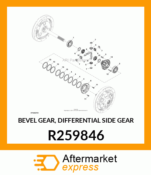 BEVEL GEAR, DIFFERENTIAL SIDE GEAR R259846