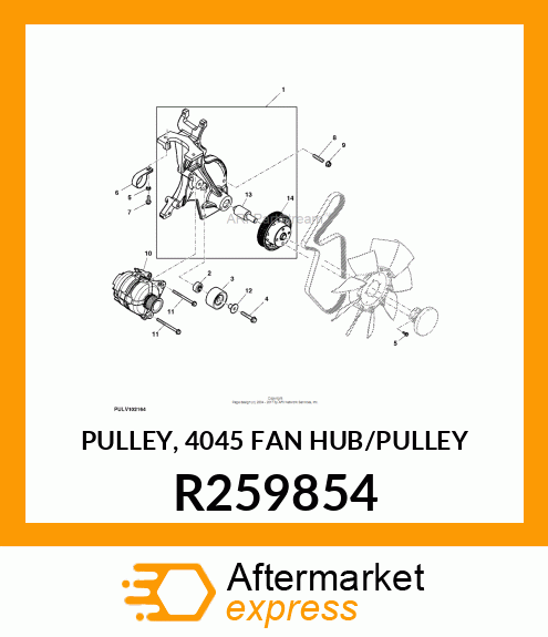 PULLEY, 4045 FAN HUB/PULLEY R259854