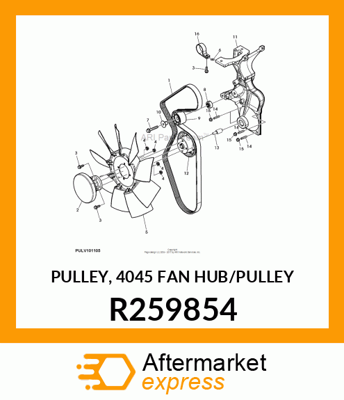 PULLEY, 4045 FAN HUB/PULLEY R259854