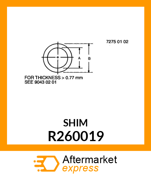 SHIM, SOLID SHIM R260019