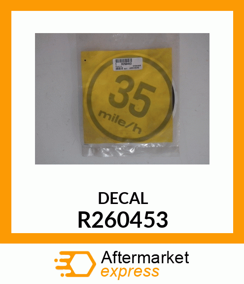 LABEL, LABEL, 35 MPH R260453