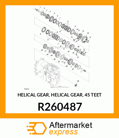 HELICAL GEAR, HELICAL GEAR, 45 TEET R260487