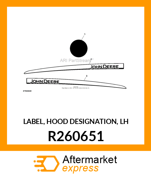 LABEL, HOOD DESIGNATION, LH R260651