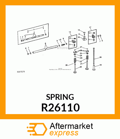 SPRING,VALVE R26110