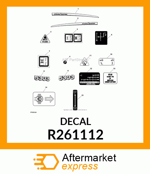 LABEL, MODEL 5303 LH R261112