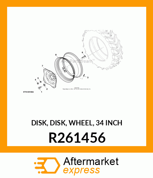 DISK, DISK, WHEEL, 34 INCH R261456