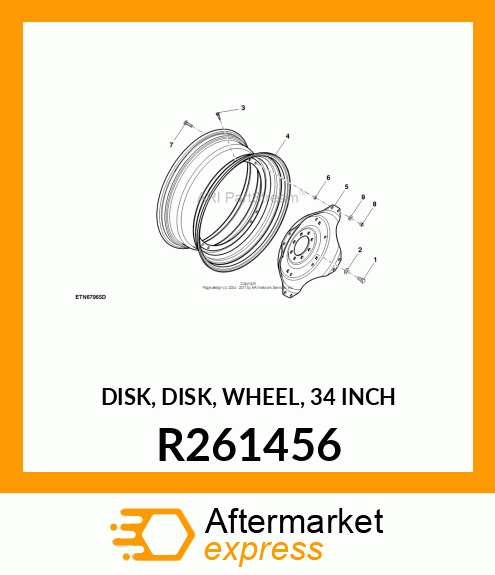 DISK, DISK, WHEEL, 34 INCH R261456