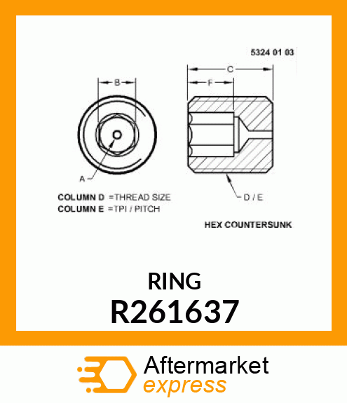 ORIFICE, ORIFICE, PLUG R261637