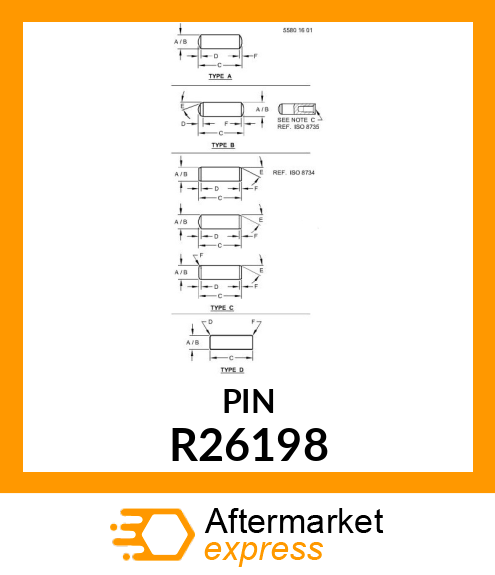 DOWEL PIN, PIN, DOWEL R26198