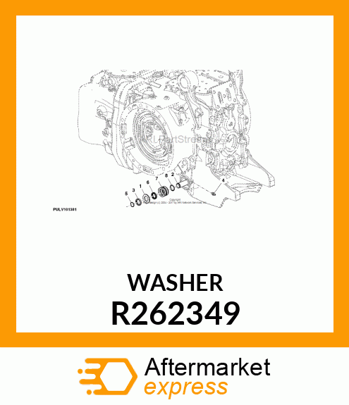 THRUST WASHER, DRAFT SHAFT R262349