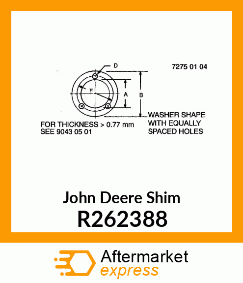 SHIM, INPUT QUILL (0.13) R262388