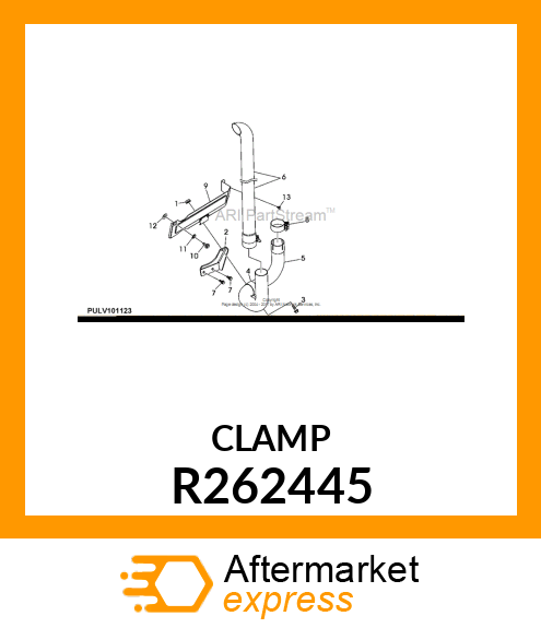 CLAMP, EXHAUST PIPE CLAMP R262445