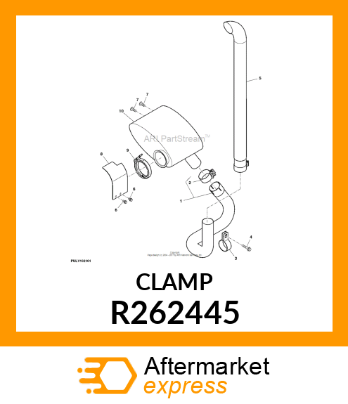 CLAMP, EXHAUST PIPE CLAMP R262445