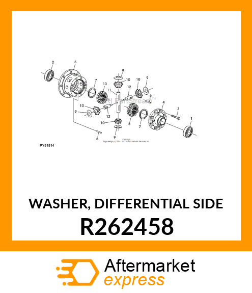 WASHER, DIFFERENTIAL SIDE R262458