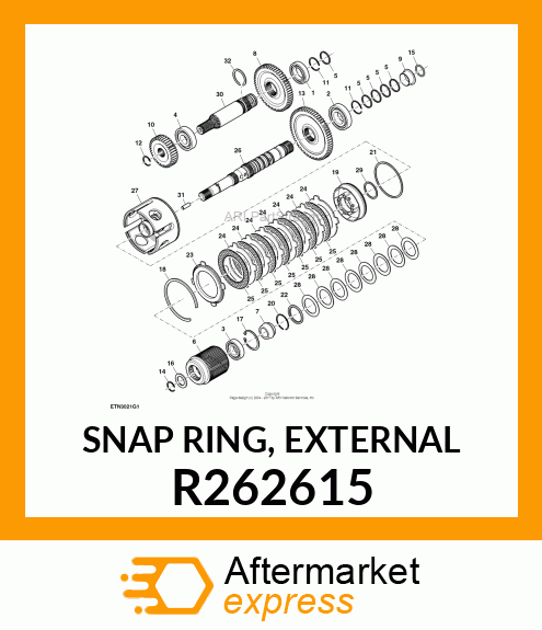 SNAP RING, EXTERNAL R262615