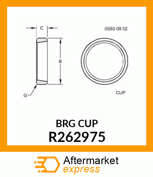 BEARING CUP, SPECIAL R262975