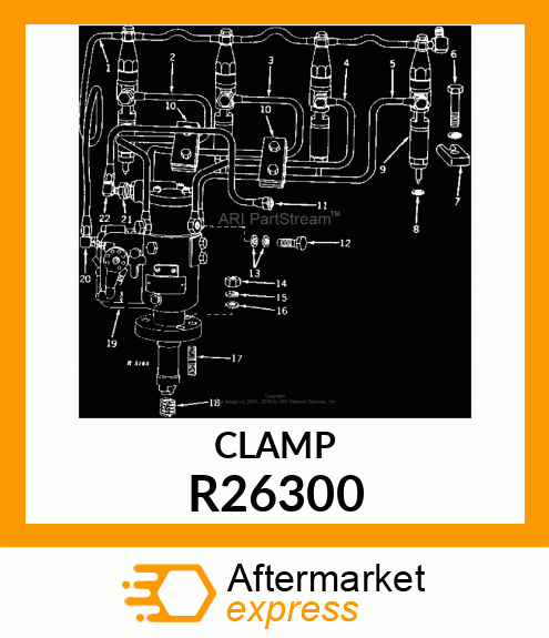 CLAMP,INJECTOR NOZZLE R26300