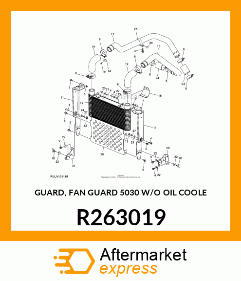 GUARD, FAN GUARD 5030 W/O OIL COOLE R263019