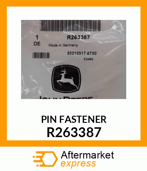 PIN FASTENER, PIN FASTENER, REAR WI R263387