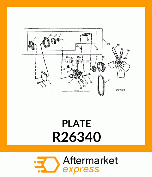 COVER,WATER PUMP R26340