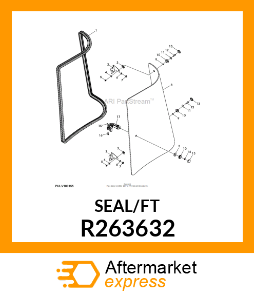 WEATHERSTRIP, SOLD BY METER R263632