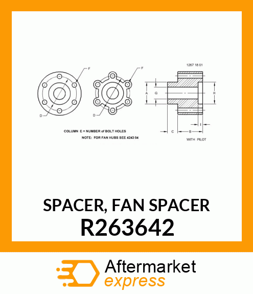 SPACER, FAN SPACER R263642