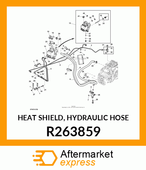 HEAT SHIELD, HYDRAULIC HOSE R263859