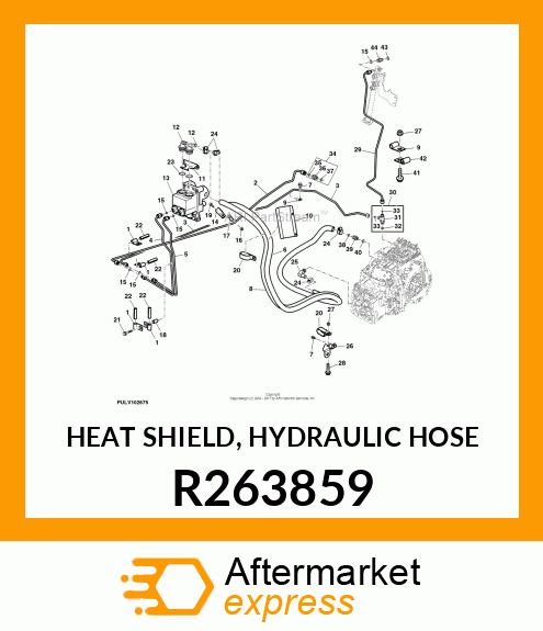 HEAT SHIELD, HYDRAULIC HOSE R263859