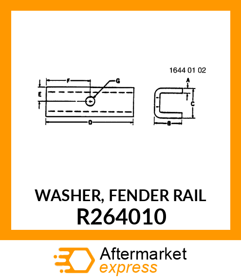 WASHER, FENDER RAIL R264010