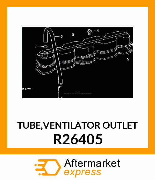 TUBE,VENTILATOR OUTLET R26405